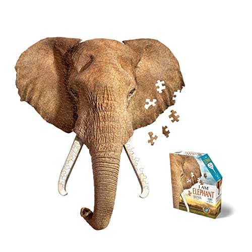 e11even Madd CAPP Puzzles I AM Elephant 300 Pieces Animal Shaped Jigsaw Puzzle 6017