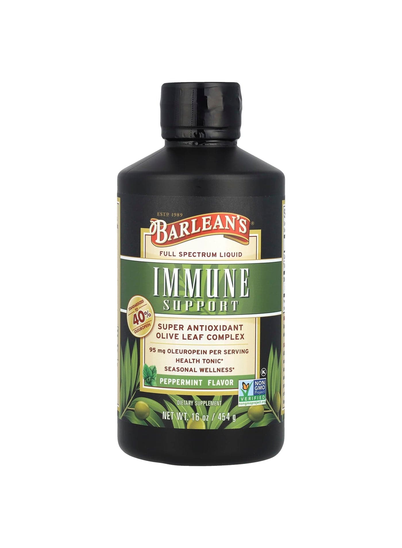 Olive Leaf Complex, Peppermint, 95 mg, 16 oz (454 g)