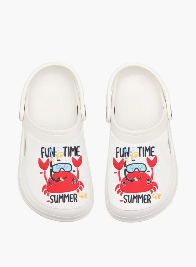 Kids Crab Print Clogs — 29