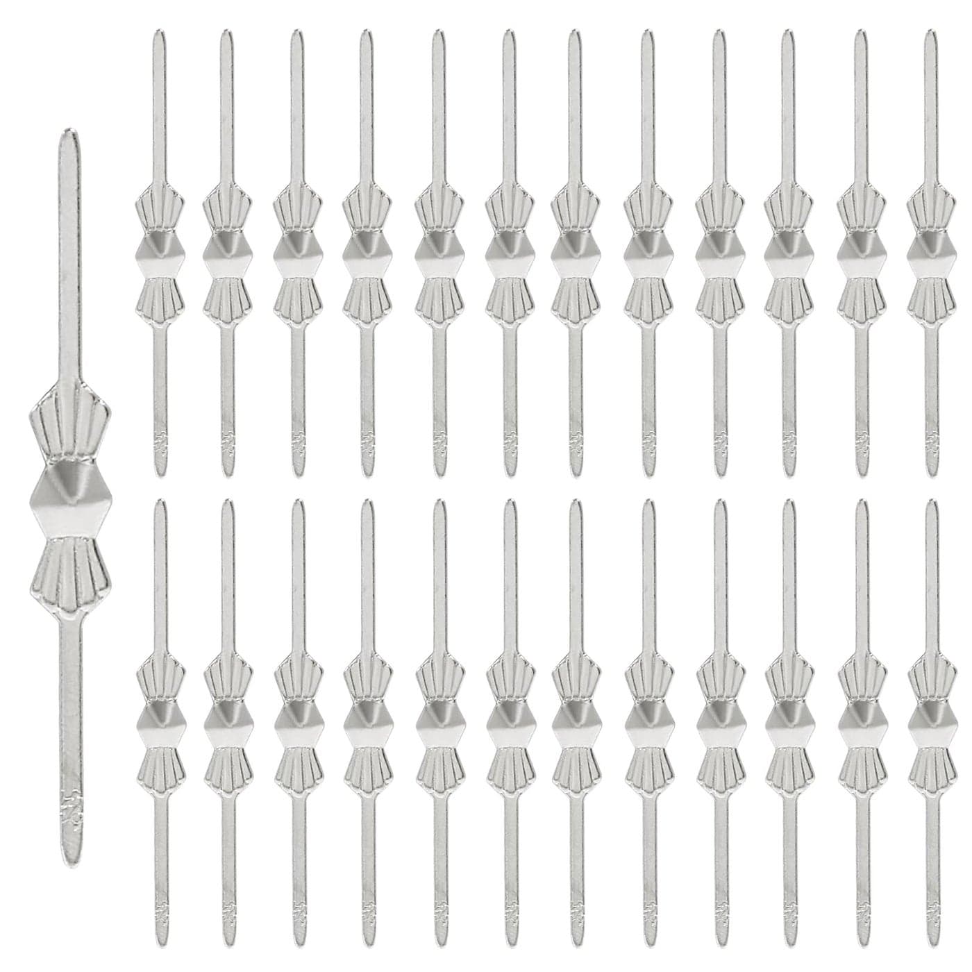 Murtenze 300Pcs Chandelier Connectors Clips Pins Chandelier Replacements for Fastening Crystals Parts 40mm Sliver