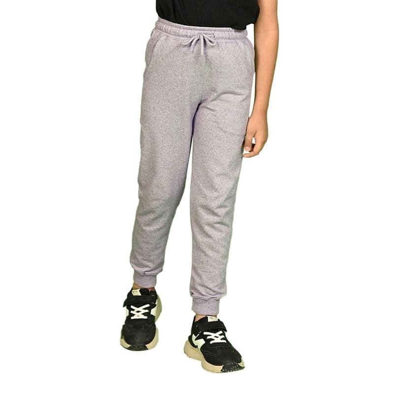 Nusyl Grey Solid Color Kids Unisex Track Pants (NUUPJOG0001)