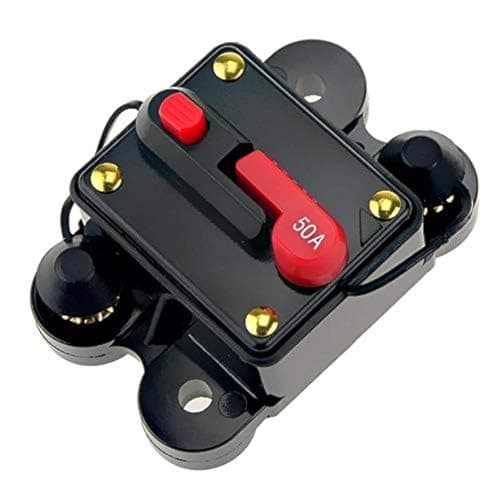 ANJOSHI Circuit Breaker 50amp 50A-300A with Manual Reset Home Solar System Fuse Holder for Car Audio and Amps Protection 12V-24V DC Reset Fuse Inverter Replace Fuses