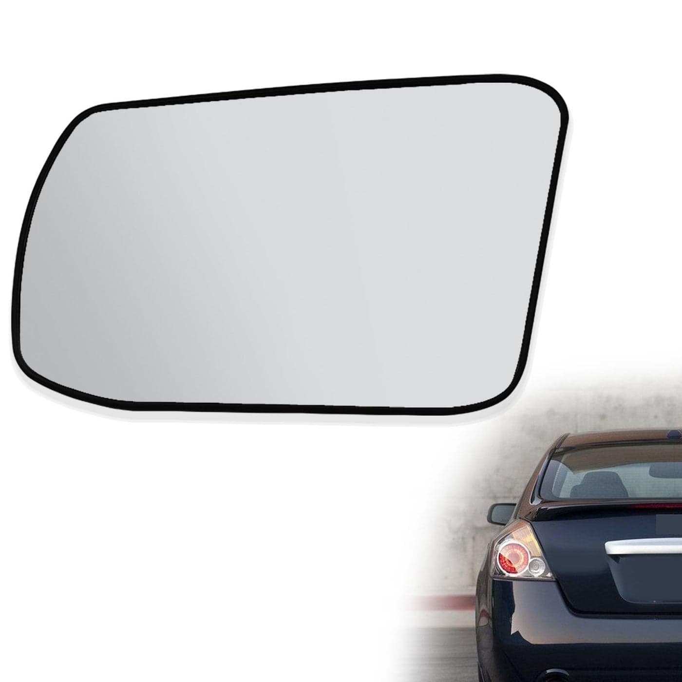 NOTISH Driver Side Mirror Glass Heated with Rear Holder Compatible with Nissan Altima Sentra 20132018 Replace 963653TH0A Left Side Mirror Glass