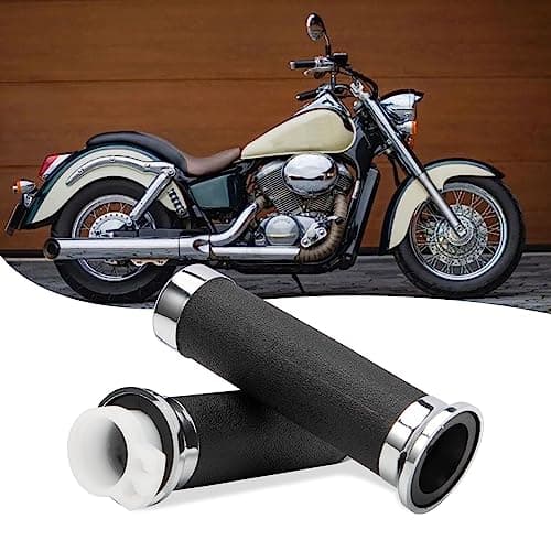 1 Pair Motorcycle Grip Throttle Tube 1" Replacement 53145-MM8-000 Fit for Honda VT XVS Shadow 400/600/750/1100/1300 Magna Sabre Right Grip Throttle Tube and Left Hand Grips