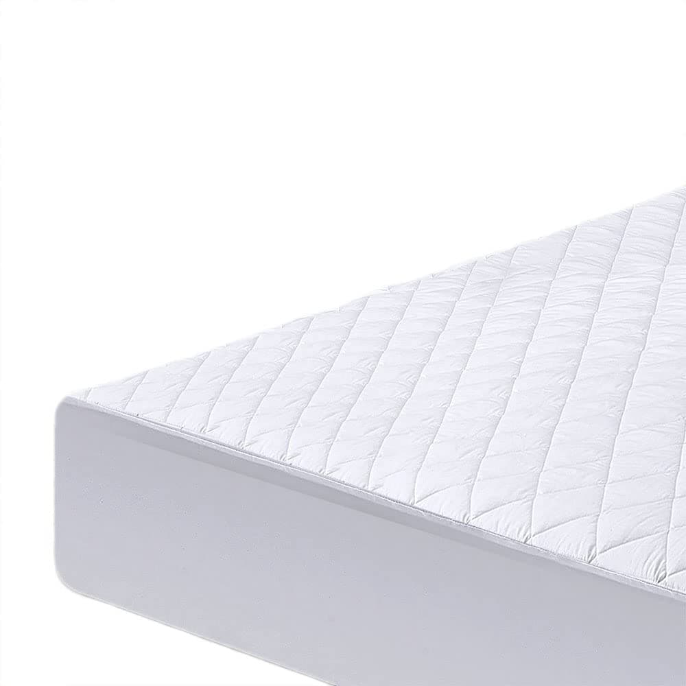 IMFAA Quilted Mattress Protector Extra Deep Stretch Skirt Mattress Topper Anti Allergy and Breathable Fitted Mattress Cover White Single90x19040 Cm