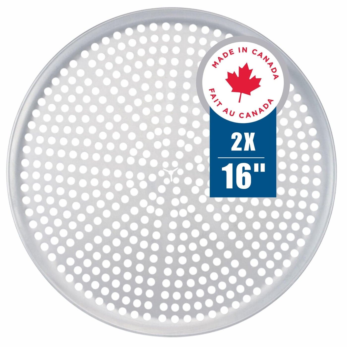 Norjac Pizza Pan with Holes 16 Inch 2 Pack Aluminum Pans for Oven Round RustFree HeavyDuty Perforated Baking Tray for Crispy Crust