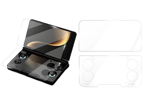 Tuvzylory Screen Protector Compatible with AYN THOR Handheld Console Tempered Glass for Dual Screens ScratchResistant HighDefinition Upper screen lower screen