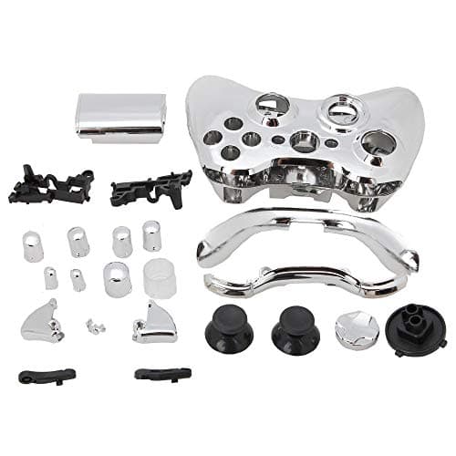 OSTENT Full Controller Shell Case Housing for Microsoft Xbox 360 Wireless Controller Color Silver