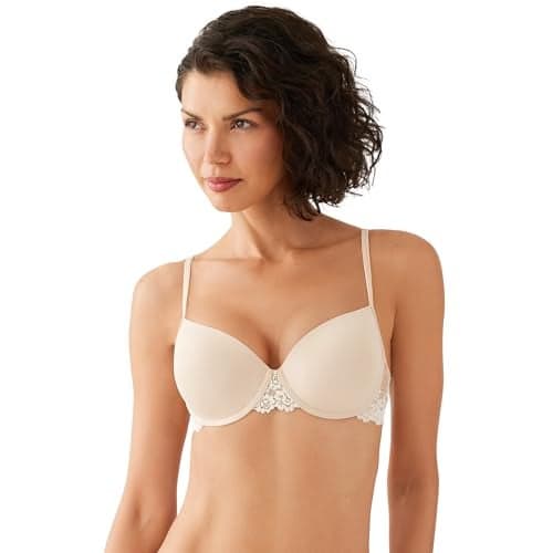 Wacoal Womens Petite Embrace Lace Push Up Bra, Natural Nude, 32AA US