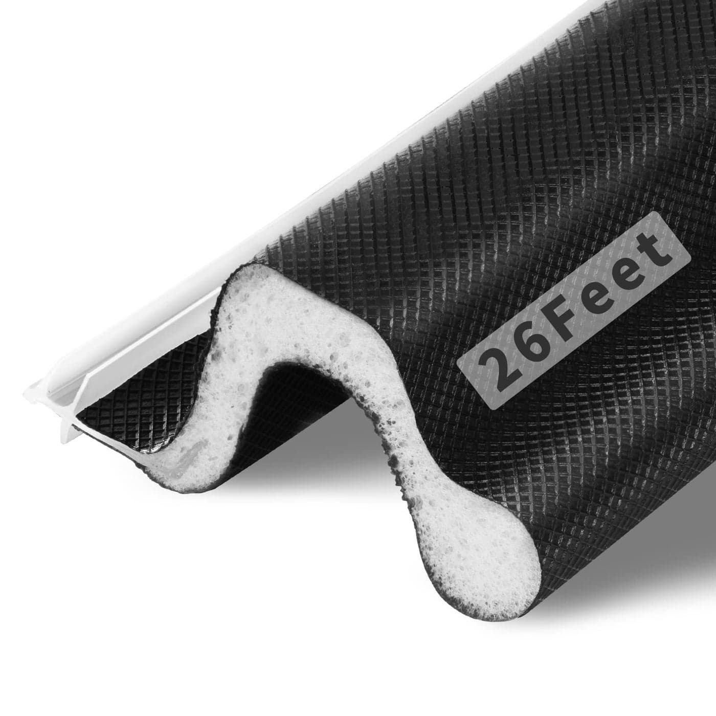 Fingwerk 26 Feet Long Reach Weather Stripping Door Seal VShaped Replacement Door Seal Strip Foam Kerf Weather Stripping for Doors Frame Card Slot Door Insulation Strip Easy Cut to SizeBlack
