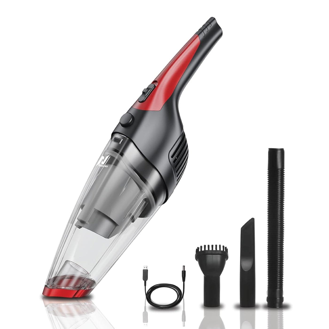NexLev Cordless Wet Dry Vacuum CleanerFor Home Car Office Use3 Attachments HEPA to capture dust 4000 mAh BatteryQuick Cleaning of Desk Coffee tea or Water Spill Compact Portable VC05