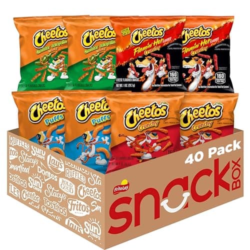 Cheetos Cheese Flavored Snacks Variety Pack Pack of 40