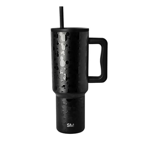 Simple Modern Disney 40 oz Tumbler with Handle and Straw Lid Insulated Reusable Stainless Steel Water Bottle Travel Mug Gifts for Women Men Him Her Trek Collection 40oz Iconic Mickey