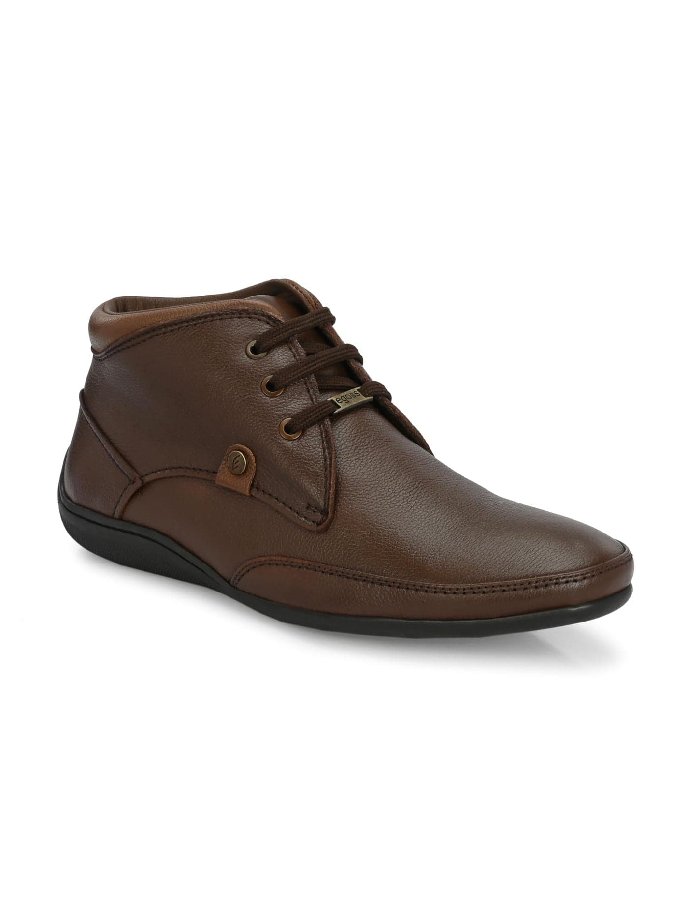 egoss Leather Boots for Men | Genuine Leather | Comfortable & Stylish | Ideal for Office, Casual, Travel & Daily Commute – G-549 | Brown,7