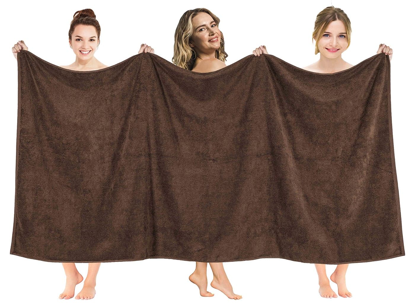 American Soft Linen Oversized Bath Sheet 40x80 Extra Large for Bathroom 600 GSM 100 Cotton Turkish Jumbo Bathsheet Towels for Adults Brown Bath Sheet