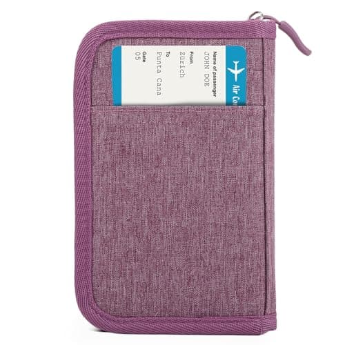Passport Holder for Travel, Women Rfid Blocking Passport Wallet, Travel Essentials Premium Wallets, Waterproof Passport Holders Bag for Men Traveling, Travel Document Organizer Credit Cards Case