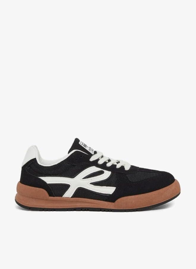 Suede Look Lace Up Sneakers — 38