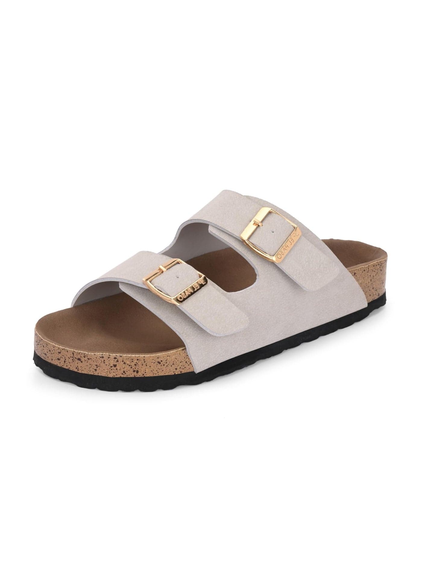EL PASO Nude Leather Stylish Platform Heels Cork Sole Sandals for Women & Girls - 8 UK
