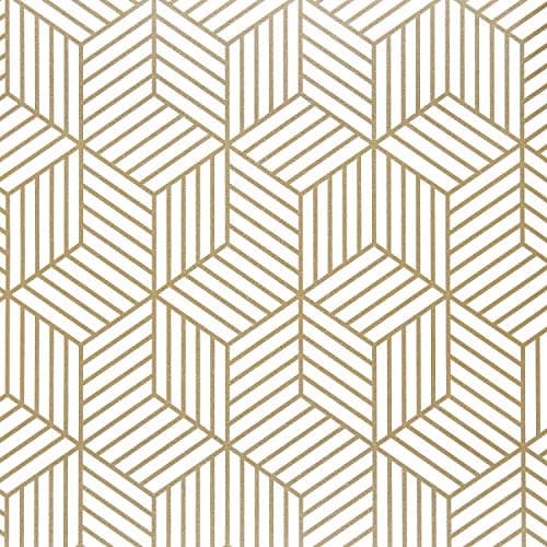 WENMER 17.71" x 118" Geometric Hexagon Wallpaper Peel and Stick Wallpaper Removable Self Adhesive Wall Paper Vinyl Film Shelf Paper & Drawer Liner Roll for Home Use