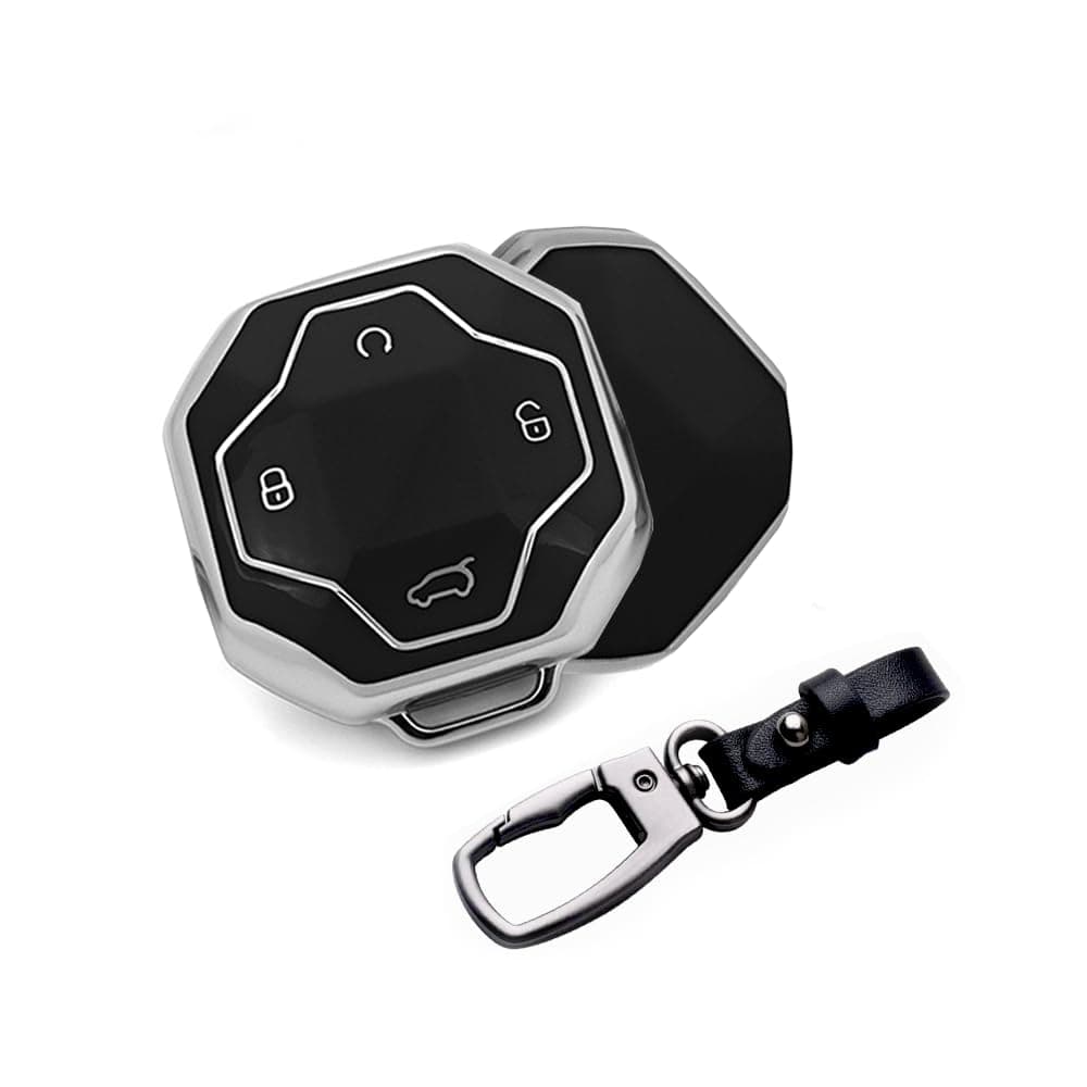 for Chery Jetour T2 Traveler 2023 2024 Key Fob Shell Case with Keychain Keyless Entry Remote Control 4 Button Key Fob Cover Holder