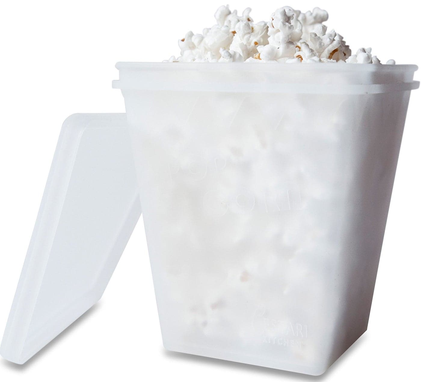 Microwave Air Popper BPA Free Premium European Grade Clear Platinum Silicone Popcorn Maker Replaces Microwave Popcorn Bags Enjoy Air Popped Popcorn No Oil Needed by Cestari 2 Quarts