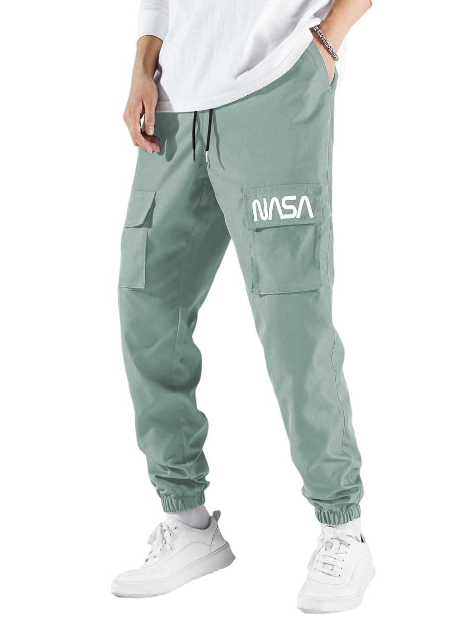 TAGAS Boys Mid Rise Relaxed Casual Pants (KC-3-NASA-PISTA-9_Teal_9 Years-10 Years)
