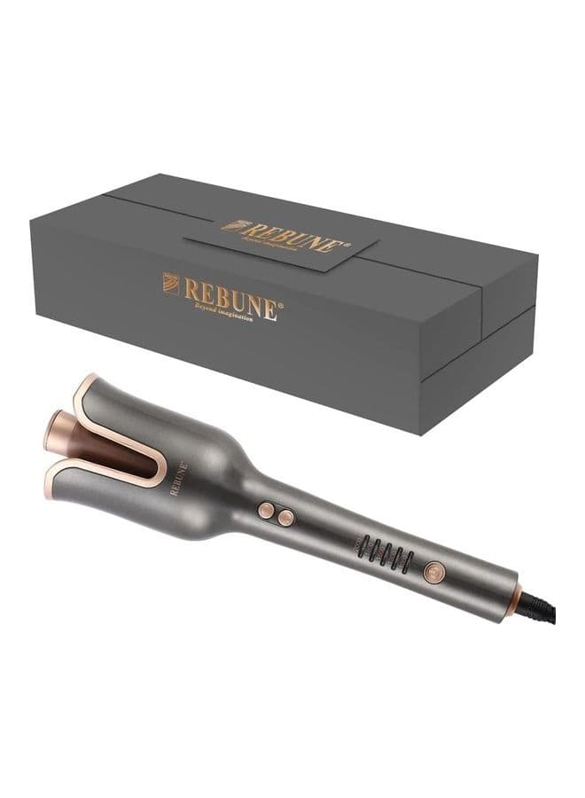 RE-2082 Auto Hair Curler Anti Tangle Dual Voltage Rotating Curling Wand With 5 Temperature Gears Grey