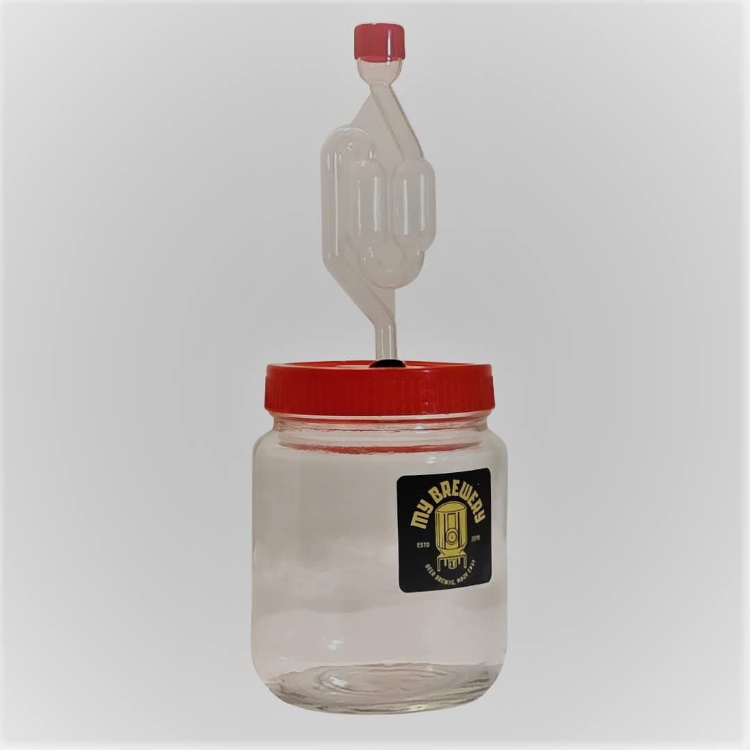 MyBrewery 1000ml Glass Fermenter with Airlock and Grommet AIRTIGHT for fermentation 1 Litre