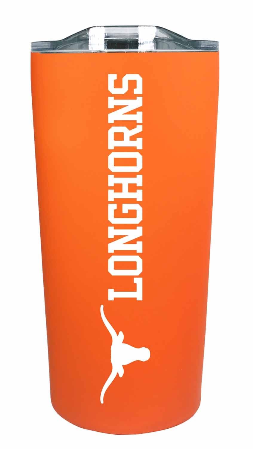 Campus Colors NCAA Stainless Steel Tumbler perfect for Gameday 18 oz Double Walled Keeps Drinks Perfectly Insulated Texas Longhorns Texas Orange