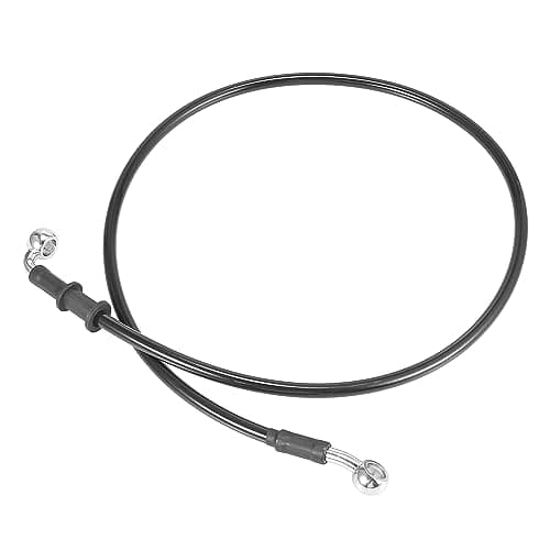 Motoforti Universal 90cm 3543 Motorcycle Brake Clutch Oil Hose Line Pipe Hydraulic Reinforced Stainless Steel Braided Black