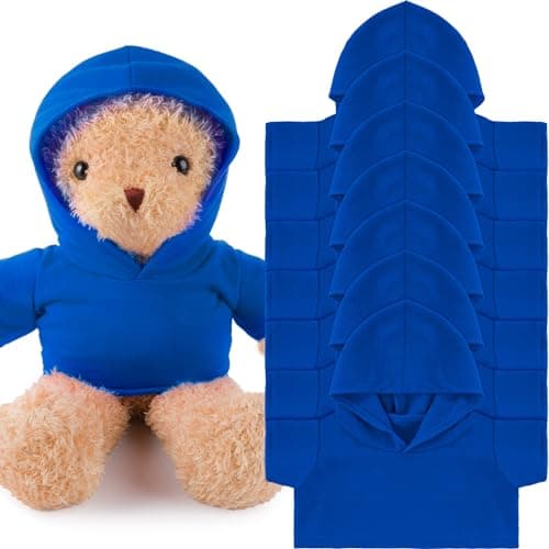 6 PCS Stuffed Bear Clothes Tee Shirt Sublimation Plush Bear Shirts Classic Stuffed Animal Bear T Shirts Hoodie 1418 Inches Stuffed Bear Dolls