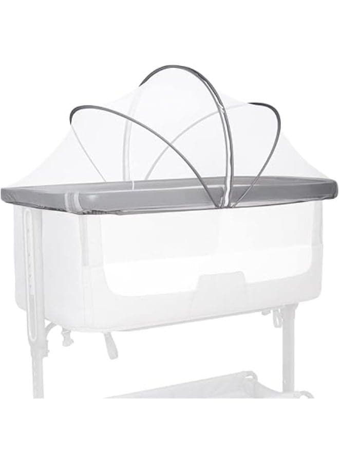 Universal Baby Bassinet Cover with Mosquito Net, Cat Proof Mesh, Breathable Protective Cover for Bassinets, Bedside Sleepers and Travel Cribs
