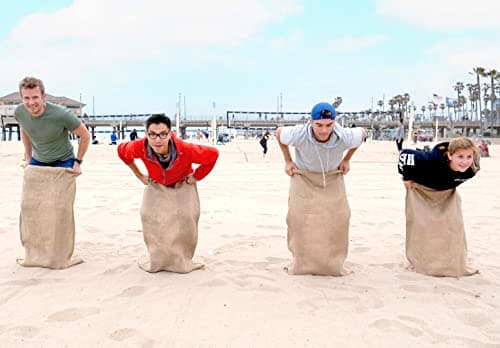 Sandbaggy Burlap Bags Large 24 x 40 Potato Sack Race Bags for Kids Adults Perfect Birthday Party Game Shrub Plant Frost Protection Food Grade Pack of 8