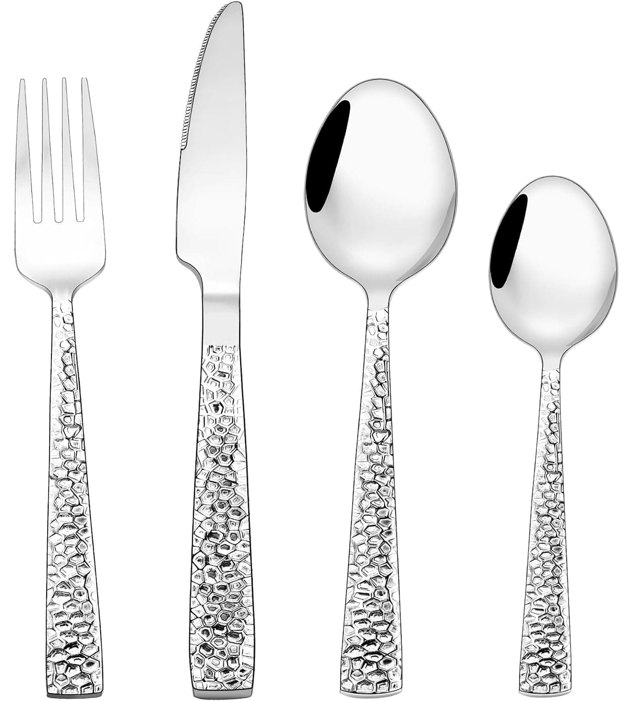 32PCS Silverware Set Heavy Duty Stainless Steel Flatware Set for 8 FoodGrade Tableware Cutlery Set Utensil Sets for Home Restaurant Mirror Finish Dishwasher Safe