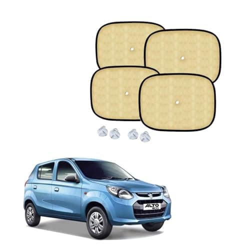 Kandid Beige Car Side Window and Windscreen Foldable Sunshade Set of 4 Best Fit For Maruti Suzuki Alto, Maruti Suzuki WagonR, Maruti Suzuki Swift, Maruti Suzuki Baleno, Maruti Suzuki Baleno, Tata Nexon, Hyundai Creta, Maruti Suzuki Brezza, Tata Punch, Maruti Suzuki Eeco, Maruti Suzuki Dzire