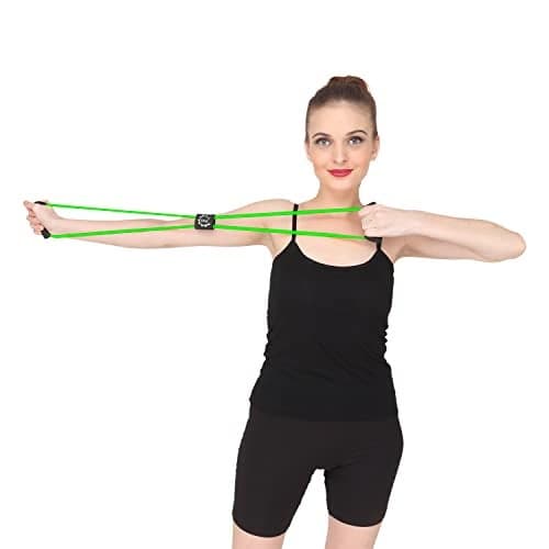 GHK F3 Solid Rubber 8 Figure Rope Fitness Band Muscle Strengthening Manual Workout Exerciser Portable & Compact Fitness Exerciser (Unisex,Multicolour)