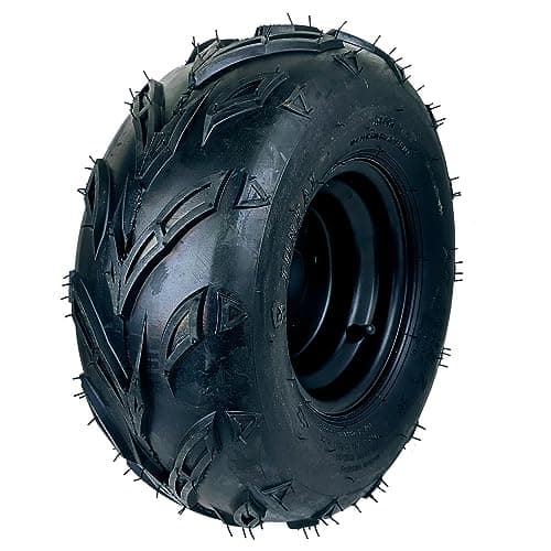 RedCap 16x8-7 Tubeless Tire with Wheel Rim Assembly Front Rear Wheel, 7 x 5" 3 Bolt Rim Spacing 79mm Compatible for Taotao Kandi Redcat Sunl Kazuma 70cc 110cc 125cc Off-Road UTV ATVs Go-Karts - (Left)