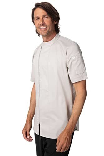 Chef Works Men's Varkala Chef Coat, Natural, Small