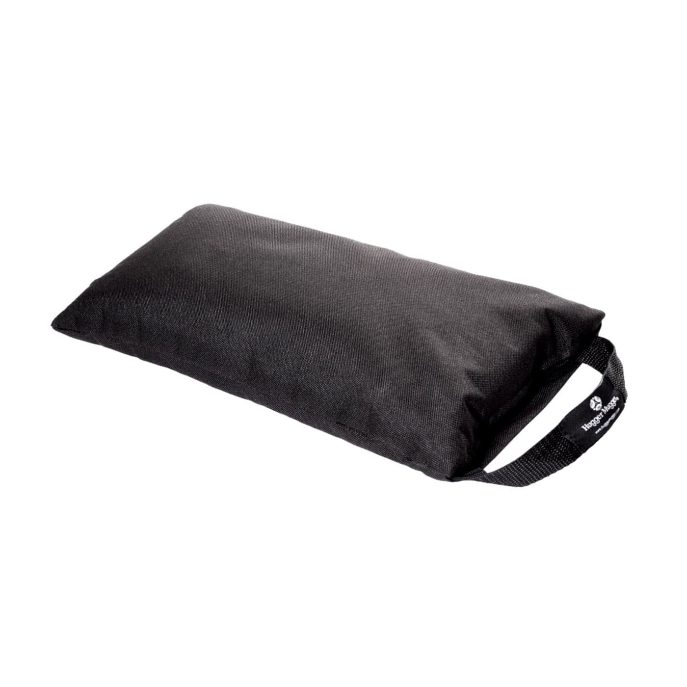 Hugger Mugger 10lb Yoga Sandbag Black Adds Weight to Your Poses Zipper Cover Sturdy Handle Silica Sand Filling Durable Material