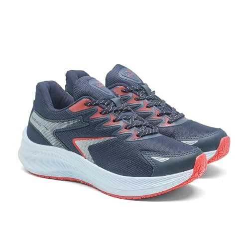 ASIAN Boss-26 Running Shoes for Men | Lightweight Casual Sports Shoes for Walking, Jogging, Gym Boys Stylish Sneaker with Breathable & Anti-Slip Durable Sole Navy RED(NAVYRED)-UK 9