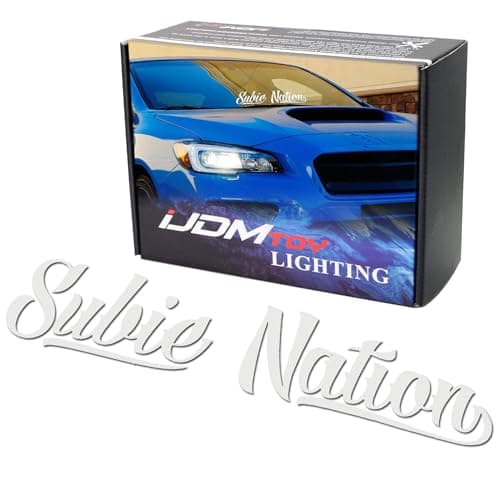 iJDMTOY 16 by 3 Inches White Subie Nation Banner Vinyl Decal Sticker Compatible with Subaru WRXSTi BRZ Impreza Legacy etc Front or Rear Windshield