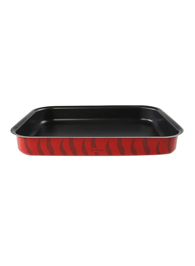 Aluminium Rectangular Oven Dish Red/Black