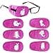 Mvwarj Eye Patches for Kids 6 Pcs Girls Left Eye Patch for Glasses Reusable Eye Patch for Lazy Eye Toddler Treating Amblyopia Strabismus and After Surgery Pink Mermaid