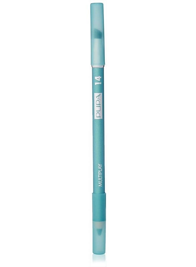 PUPA Milano Multiplay Eye Pencil - Multipurpose Pencil - Suitable For Sensitive Eyes - Soft And Smooth Texture - Ophthalmologist Tested - Amazing Color - 14 Water Green - 0.04 Oz (I0111973)