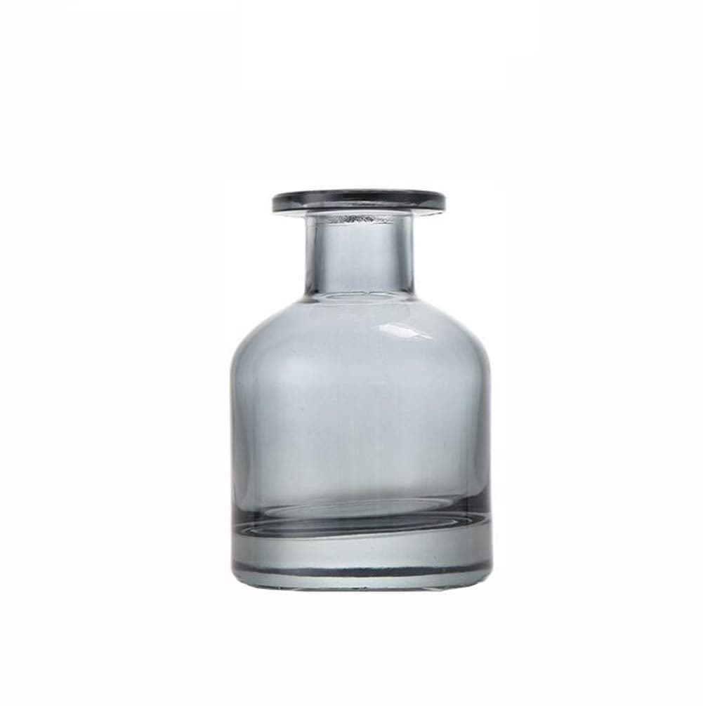 1Pcs 150ml5oz Empty Glass Diffuser Bottle Aromatherapy Jar Container Fragrance Accessories Use with Essential Oils Replacement Diffusers Reed Sticks DIY Crafts Decor Gray
