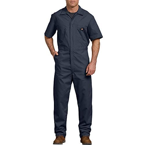 Dickies Men's Short Sleeve Coverall, Dark Navy, Medium Short