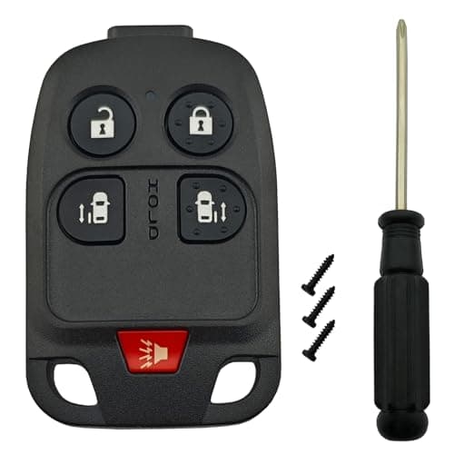vurbemes No Cutting Required Replacement Key Fob Shell fit for 2011 2012 2013 Honda Odyssey Keyless Entry Remote Key Fob Cover Case N5FA04TAA 5 Button