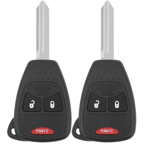 Vurkcy Key Fob fits for 0409 Dodge Durango 0511 Dakota 0609 Ram 0814 Avenger 0712 Caliber Nitro 0617 Wrangler 0716 Compass Patriot 20062010 Chrysler PT Cruiser 0709 Aspen Sebring2Pcs