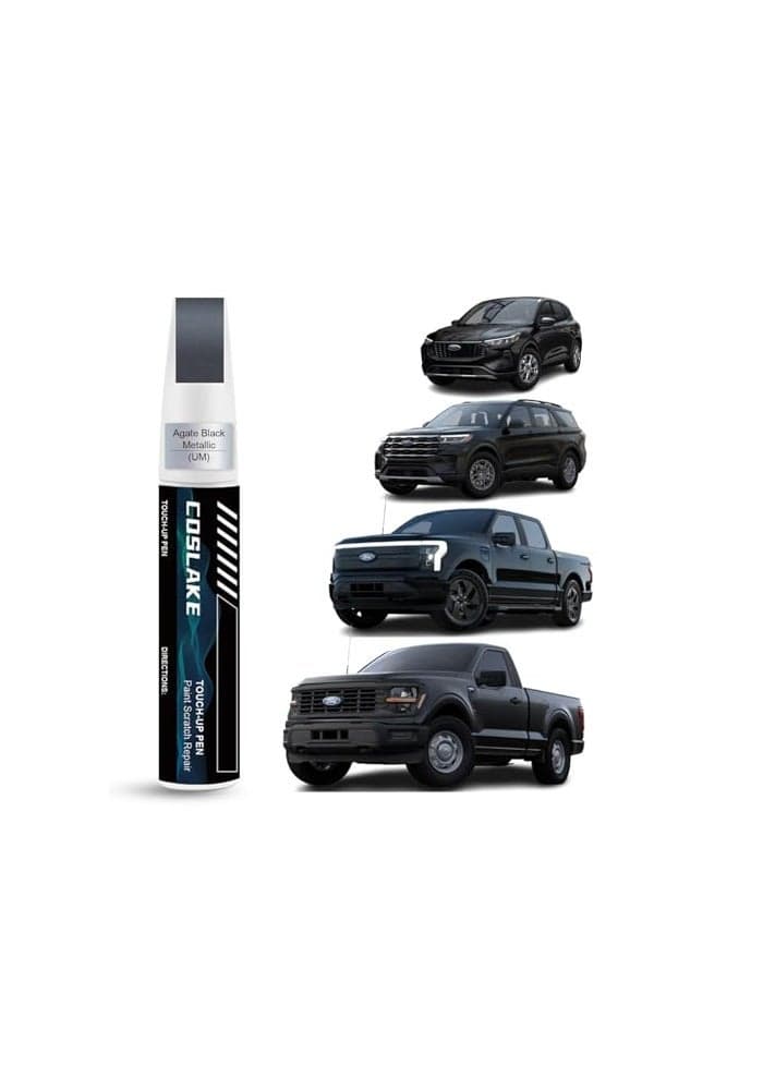 COSLAKE Car Touch Up PaintAgate Black MetallicUM for Ford Car Paint Scratch Repair Kit Quick Easy Solution to Repair 2 in 1 Scratch Remover Pen with 2PCS Disposable Micro Applicators