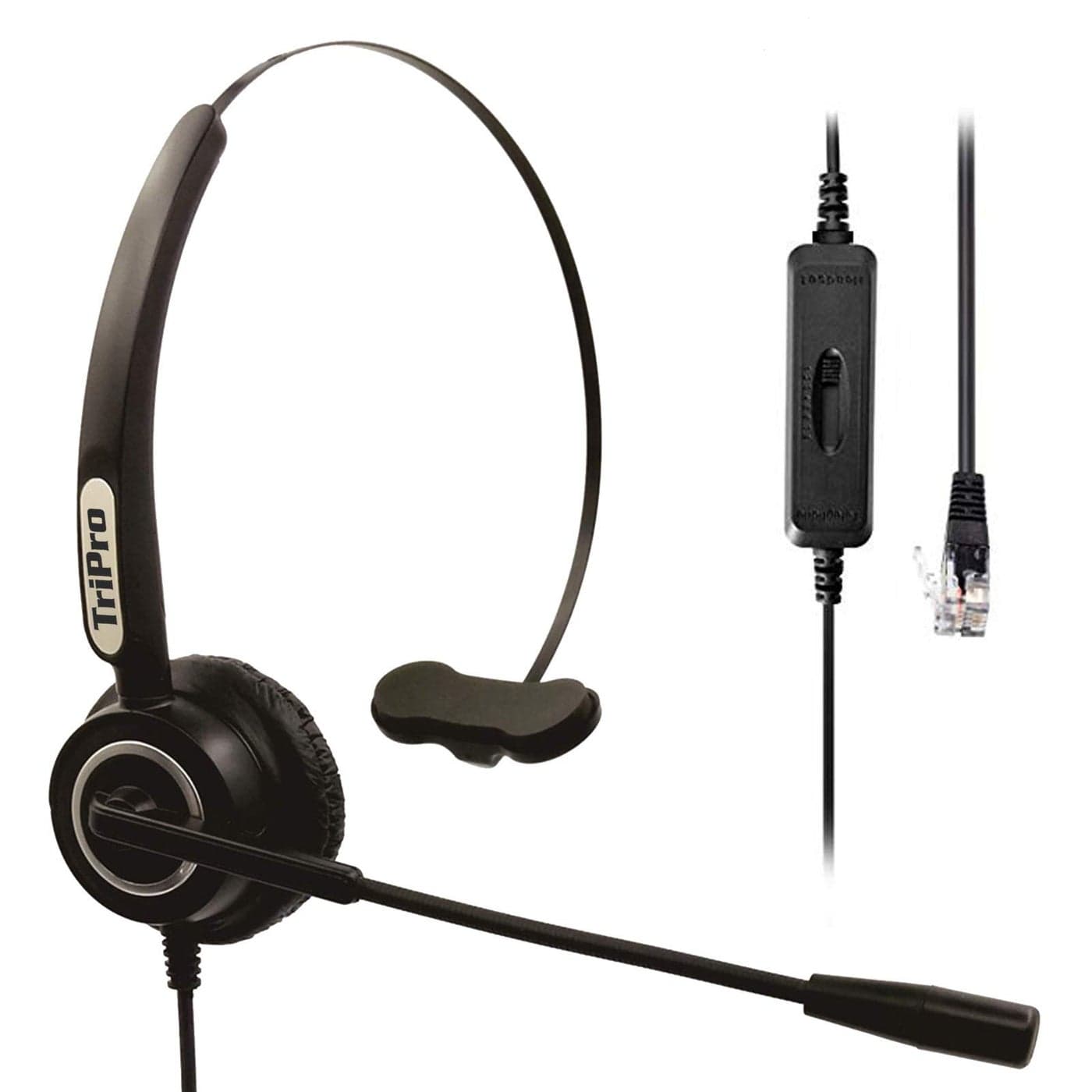 TriPro 4 Pin RJ9 Telephone Headset for Landline Desk Phones (H510-RJ)